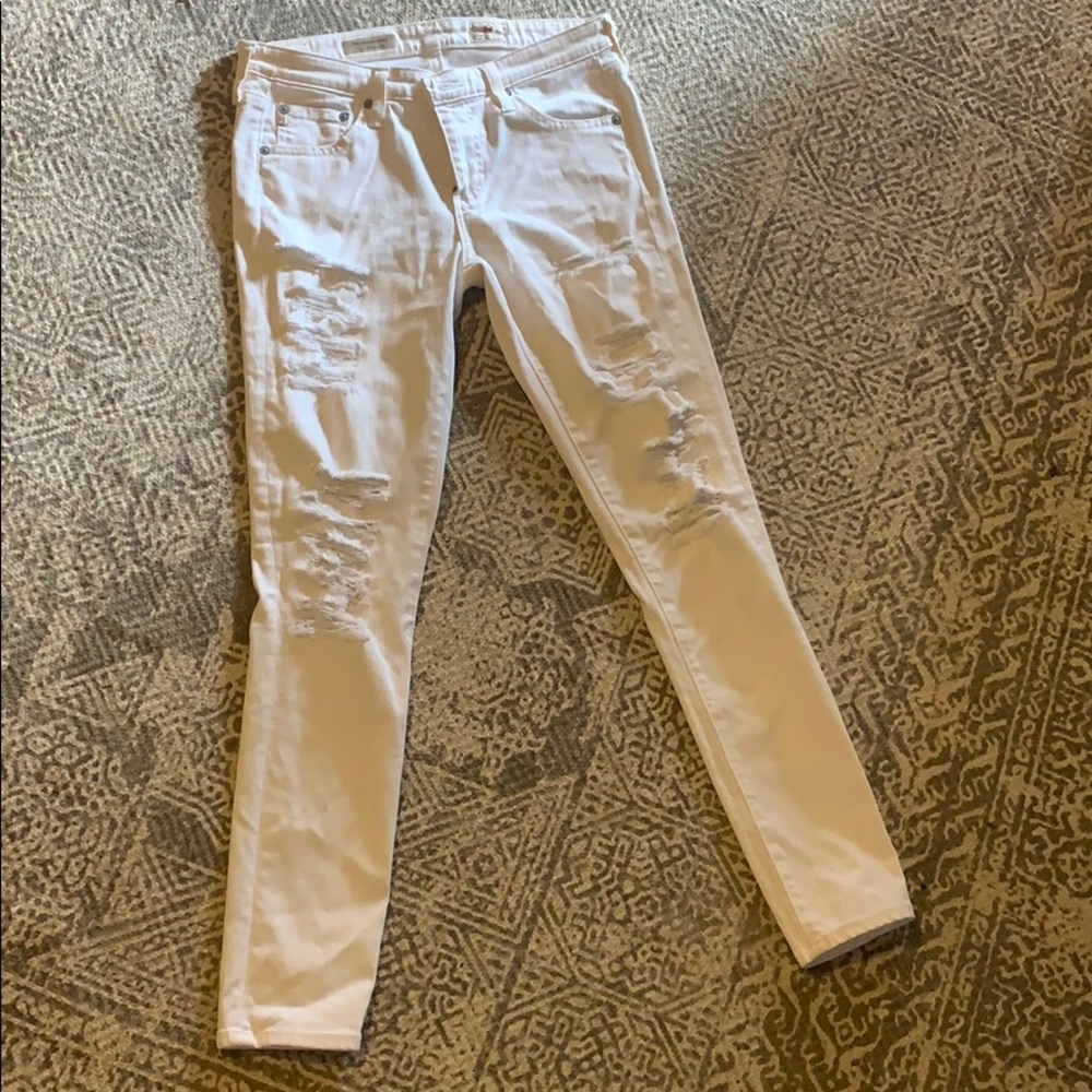 AG ripped skinny jeans